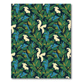 Cream Birds In Lush Green Foliage Rug