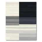Subtle Striped Geometric Gradient Arrangement Rug