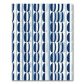 Indigo Navy Abstract Oval Stripes Rug