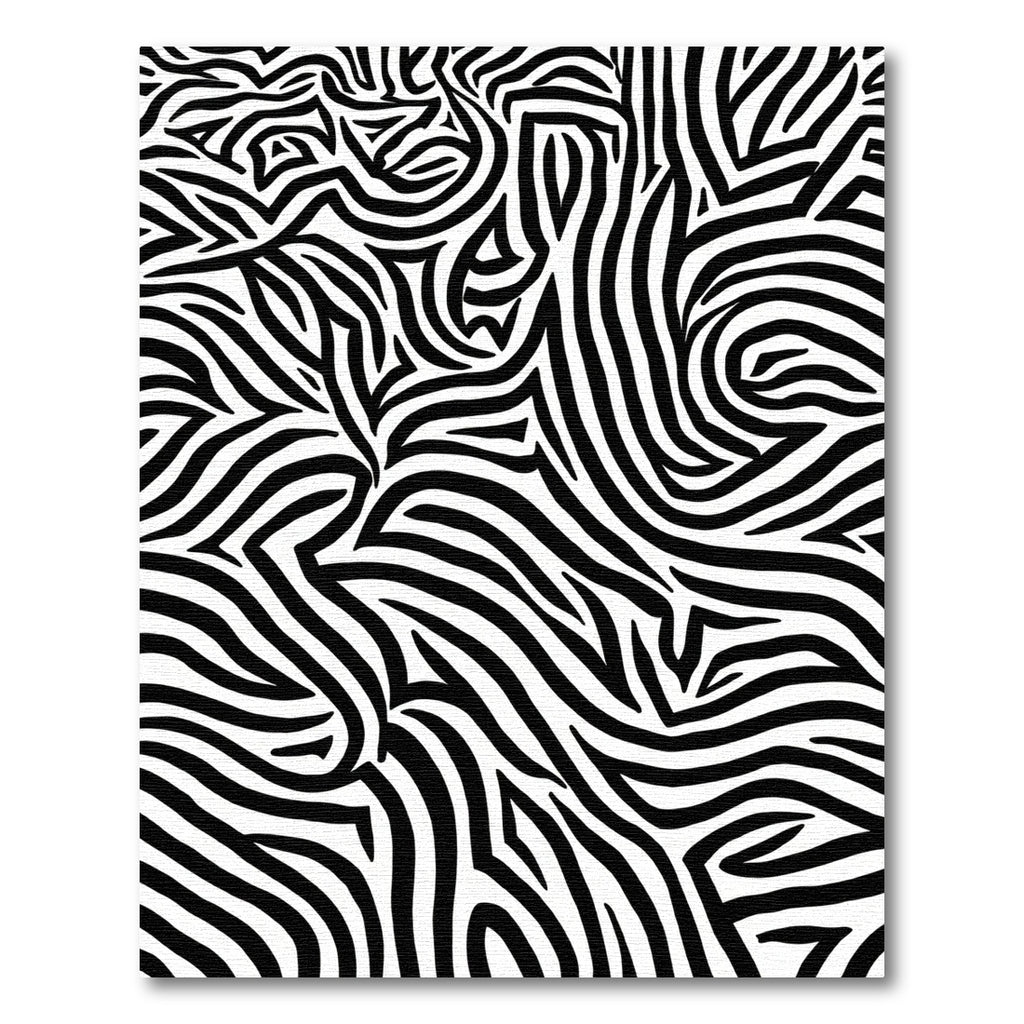 Wild Black White Zebra Lines Rug