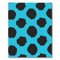 Turquoise Black Animal Spot Pattern Rug