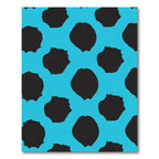 Turquoise Black Animal Spot Pattern Rug