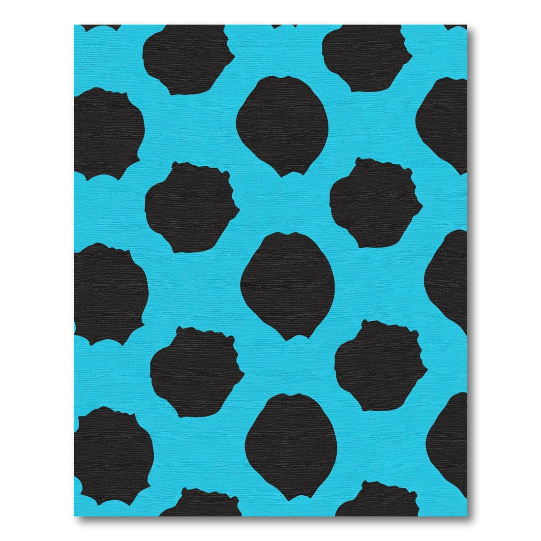 Turquoise Black Animal Spot Pattern Rug