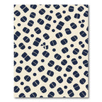 Navy Bone Abstract Scatter Rug