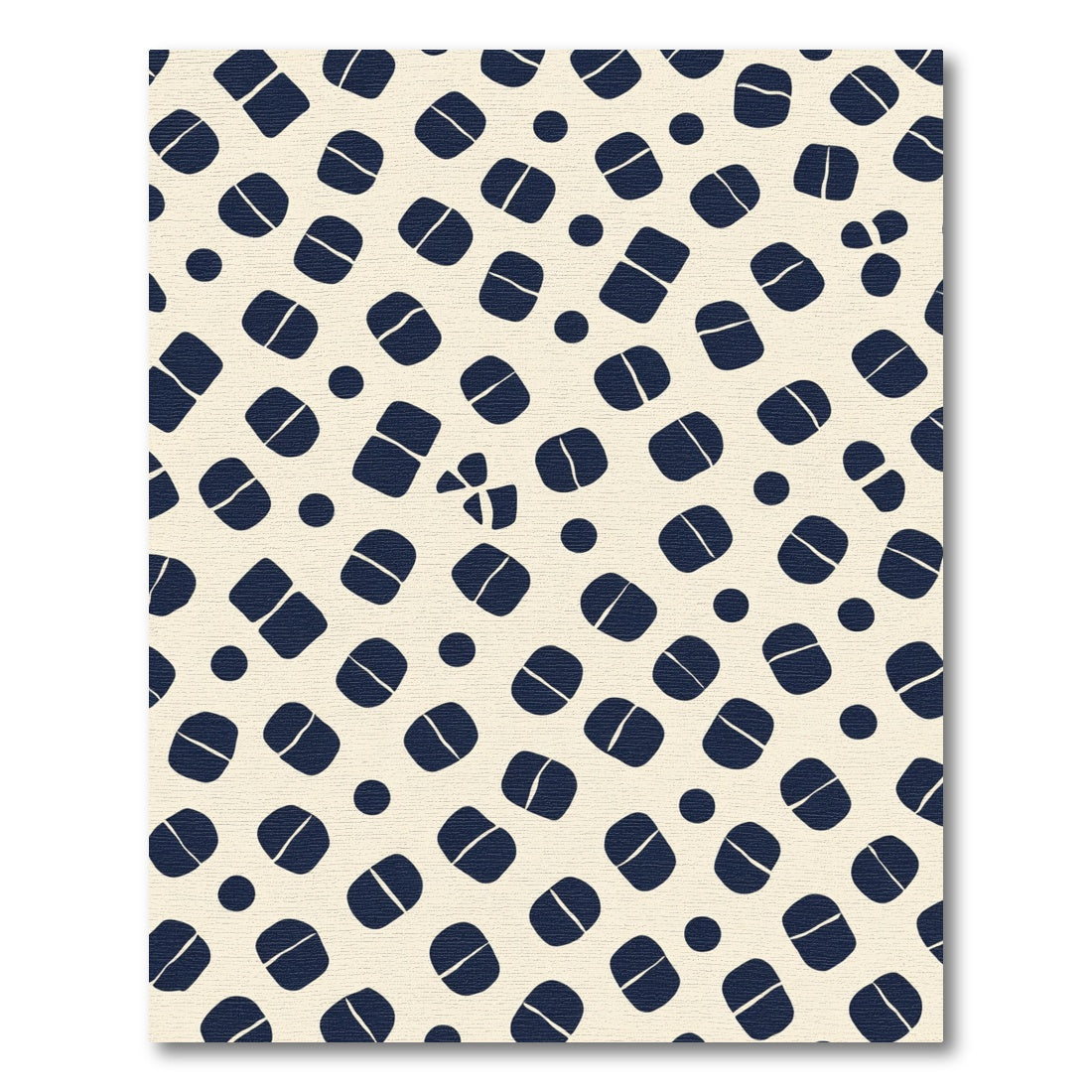 Navy Bone Abstract Scatter Rug