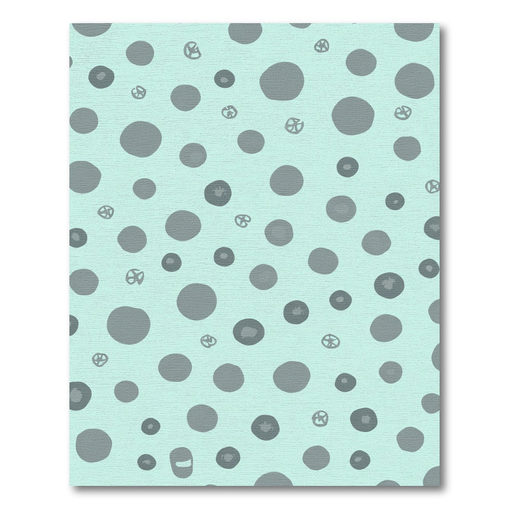 Gray Blue Polka Dot Scatter Rug