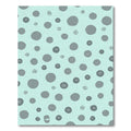 Gray Blue Polka Dot Scatter Rug