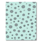 Gray Blue Polka Dot Scatter Rug