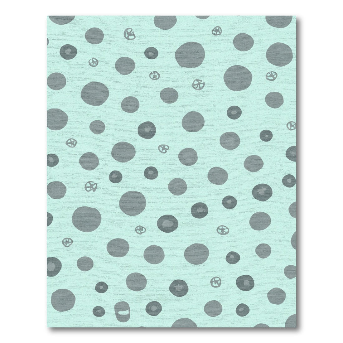 Gray Blue Polka Dot Scatter Rug