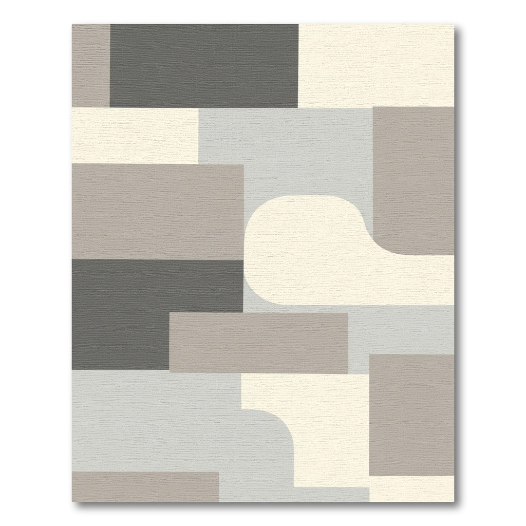 Neutral Geometric Abstraction Rectangles Curves Rug