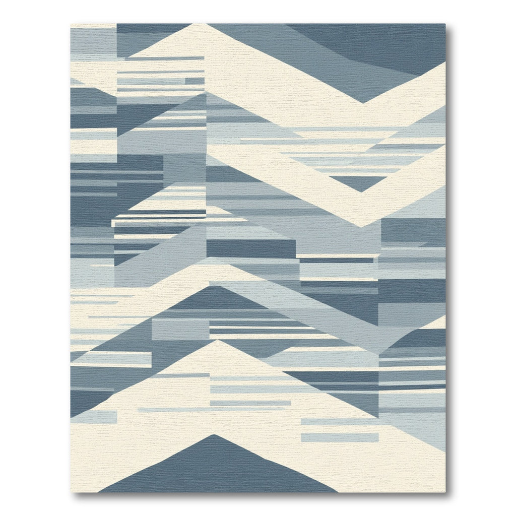 Geometric Chevron Ice Blue Rug