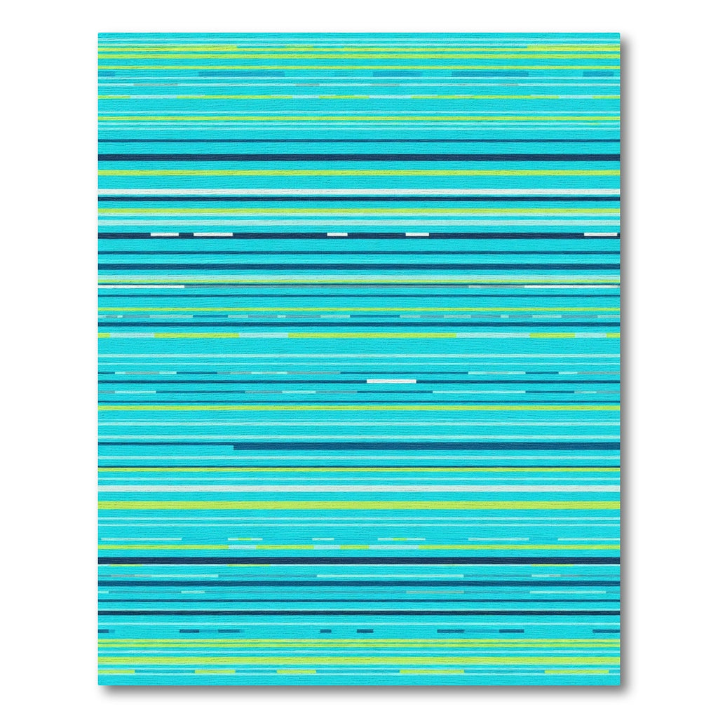 Aqua Blue Multi Stripe Rug