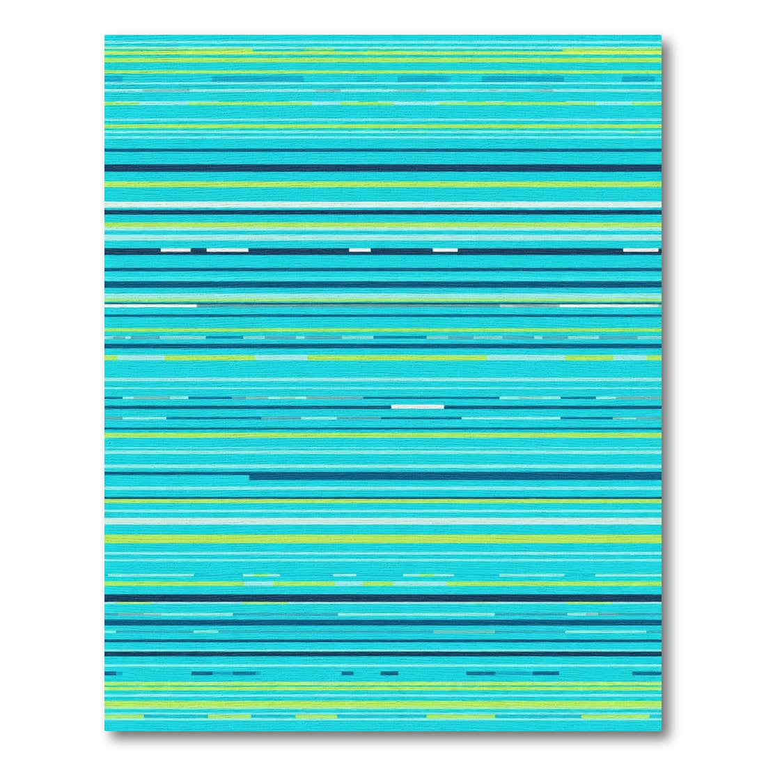 Aqua Blue Multi Stripe Rug