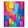 Vivid Geometric Interlocking Plane Rug
