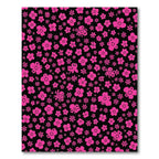 Hot Pink Scattered Floral Collage Rug