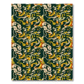 Earthy Tones Abstract Floral Swirl Rug