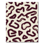 Deep Burgundy Abstract Spots Rug