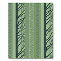 Dark Green Forest Striped Branches Rug