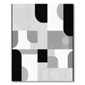 Modern Geometric Monochrome Abstract Rug