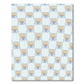 Soft Blue Swirl Baby Animal Pattern Rug