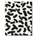 Black Brushstroke Swirl Abstract Rug
