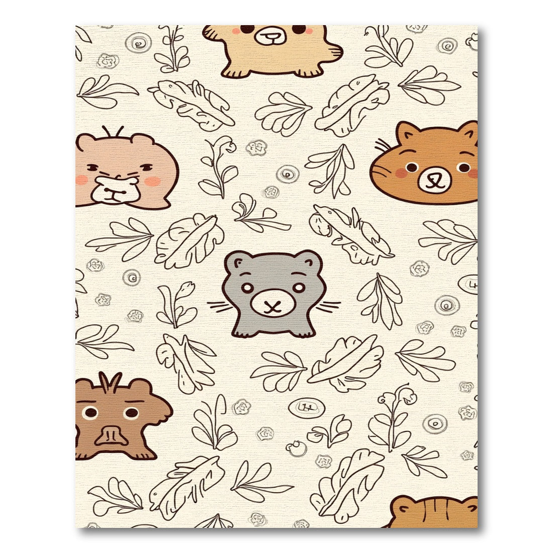 Whimsical Bear Whiskers Botanical Garden Rug