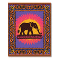 Vibrant Elephant Sun Graphic Border Rug