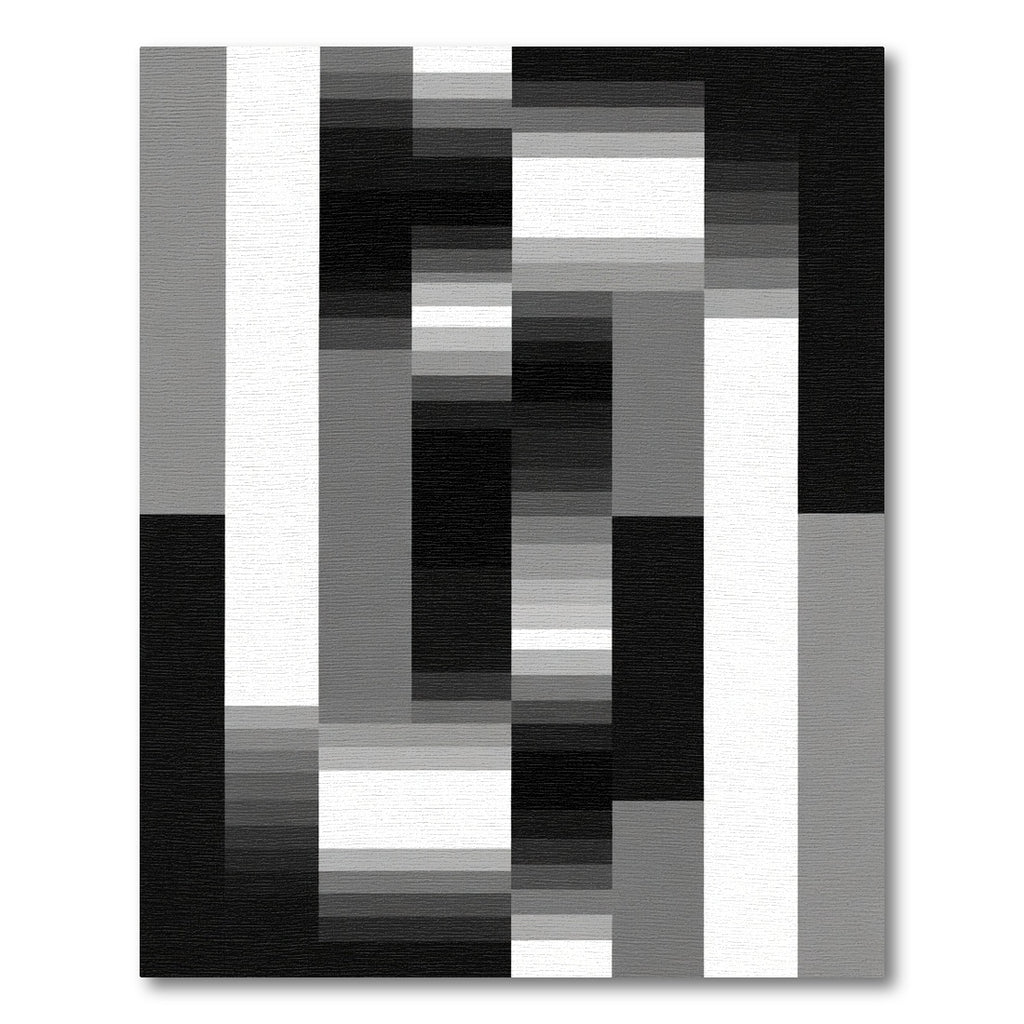 Monochromatic Geometric Block Arrangement Rug