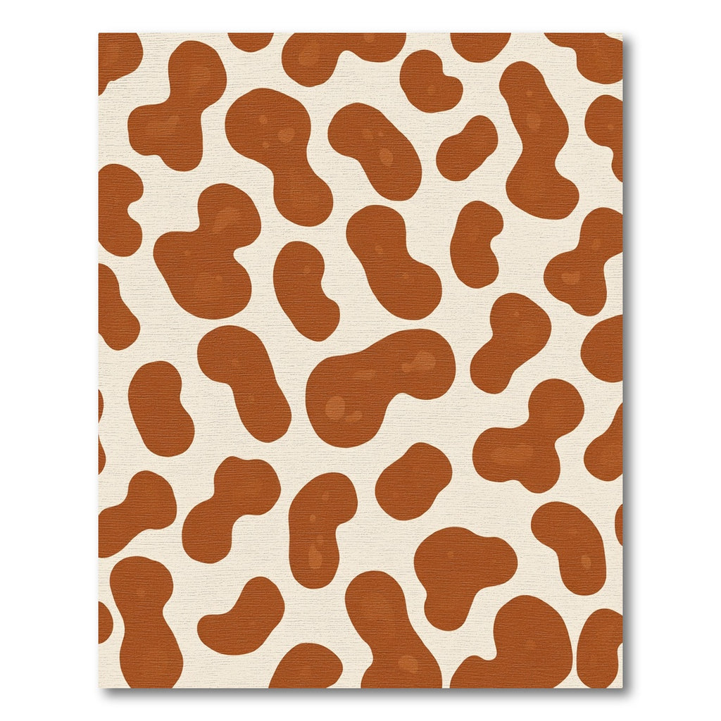 Cream Brown Spotty Irregular Shapes Rug