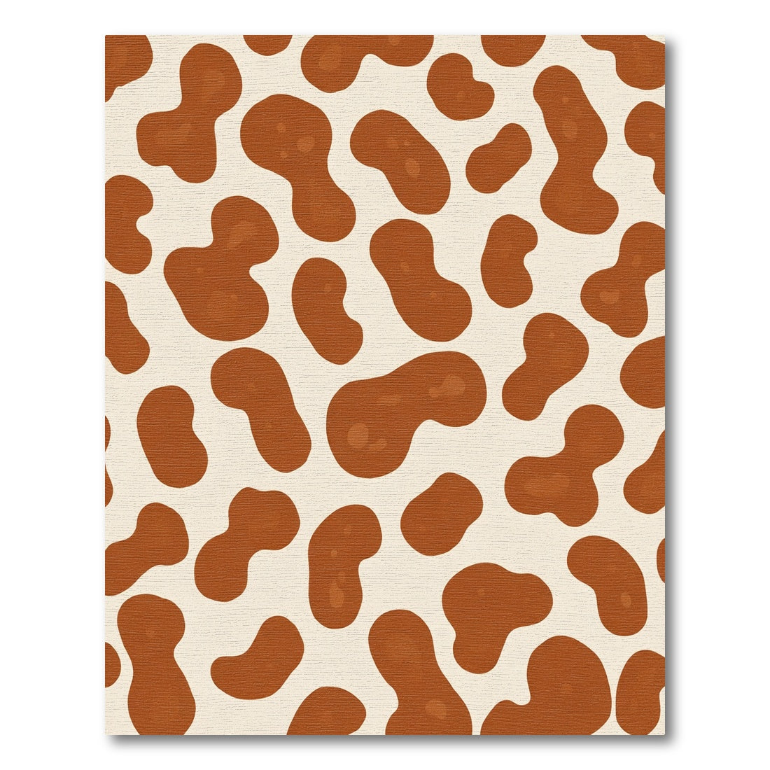 Cream Brown Spotty Irregular Shapes Rug