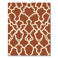 Terracotta Cream Arabesque Scroll Rug