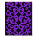 Purple Baroque Floral Scroll Rug