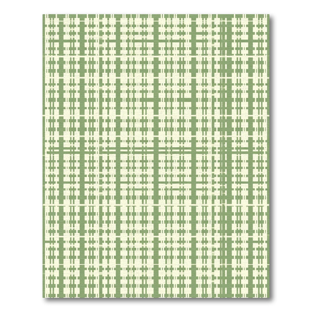 Green Ivory Checked Lattice Rug