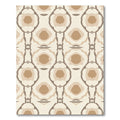 Neutral Taupe Abstract Geometric Ovals Rug