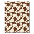 Brown Cream Organic Splatter Swirl Rug
