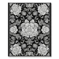 Ornate Gray Floral Arrangement Rug