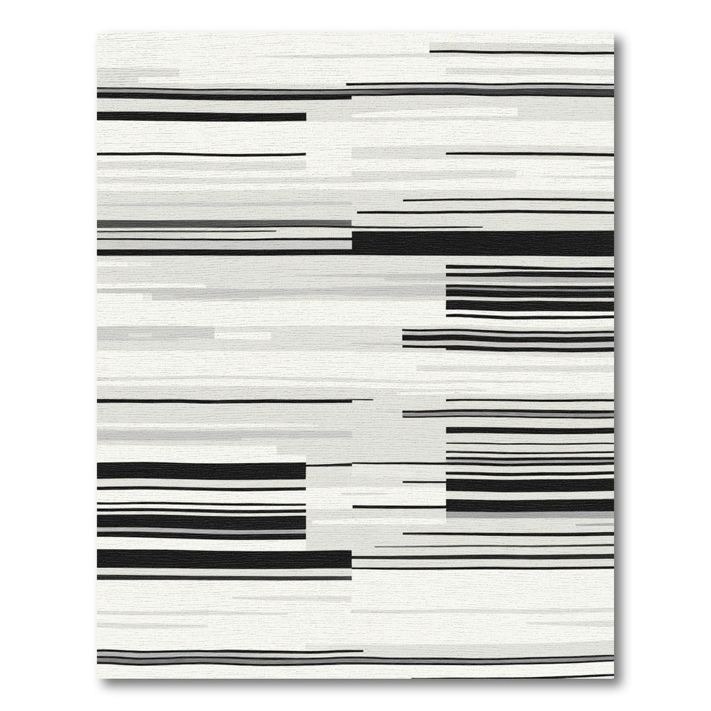 Monochrome Parallel Lines Abstract Rug