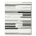 Monochrome Parallel Lines Abstract Rug