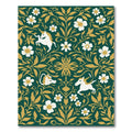 Enchanted Green Unicorn Floral Embrace Rug