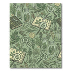 Botanical Field Study Illustration Rug