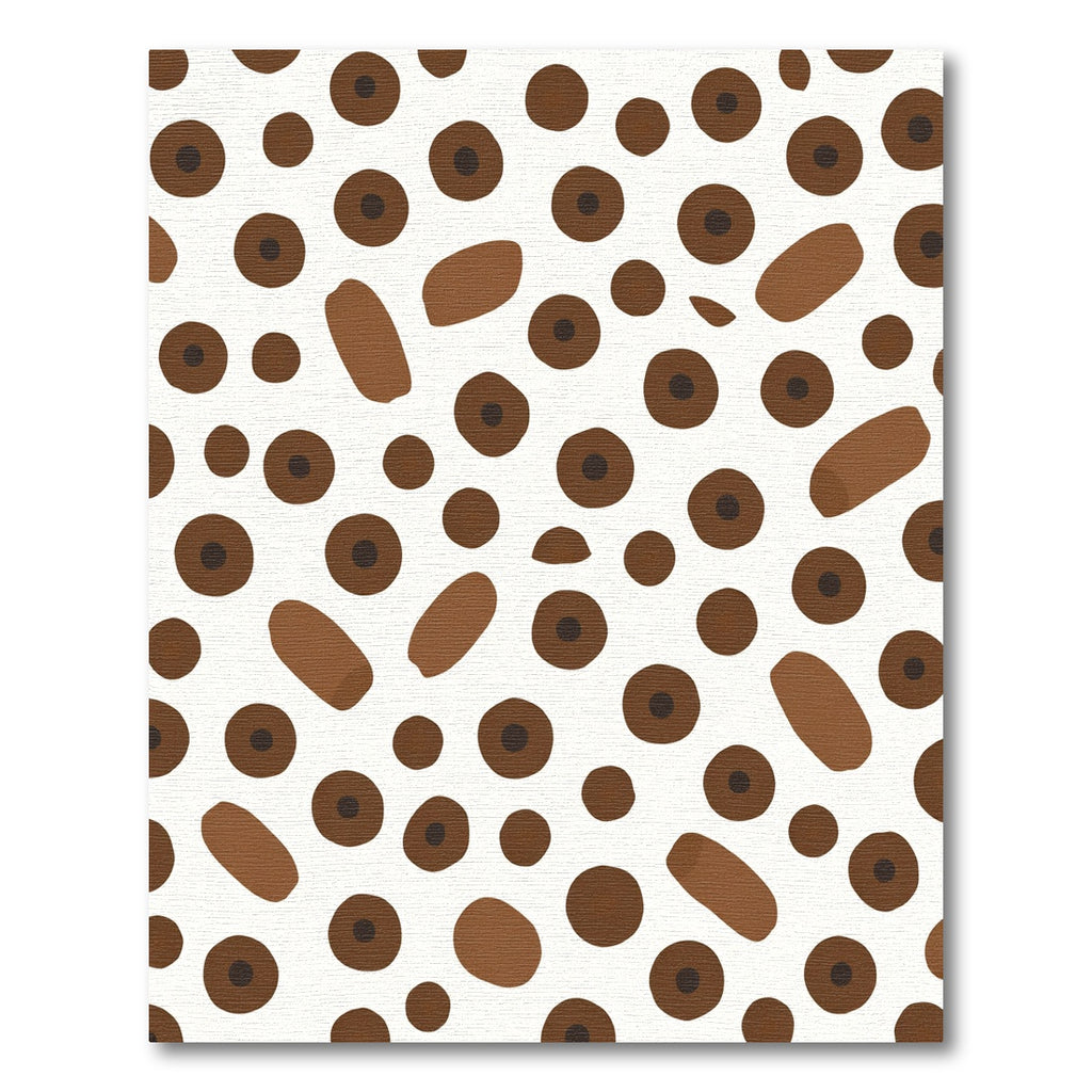 Brown Circles and Ovals Scatter Rug