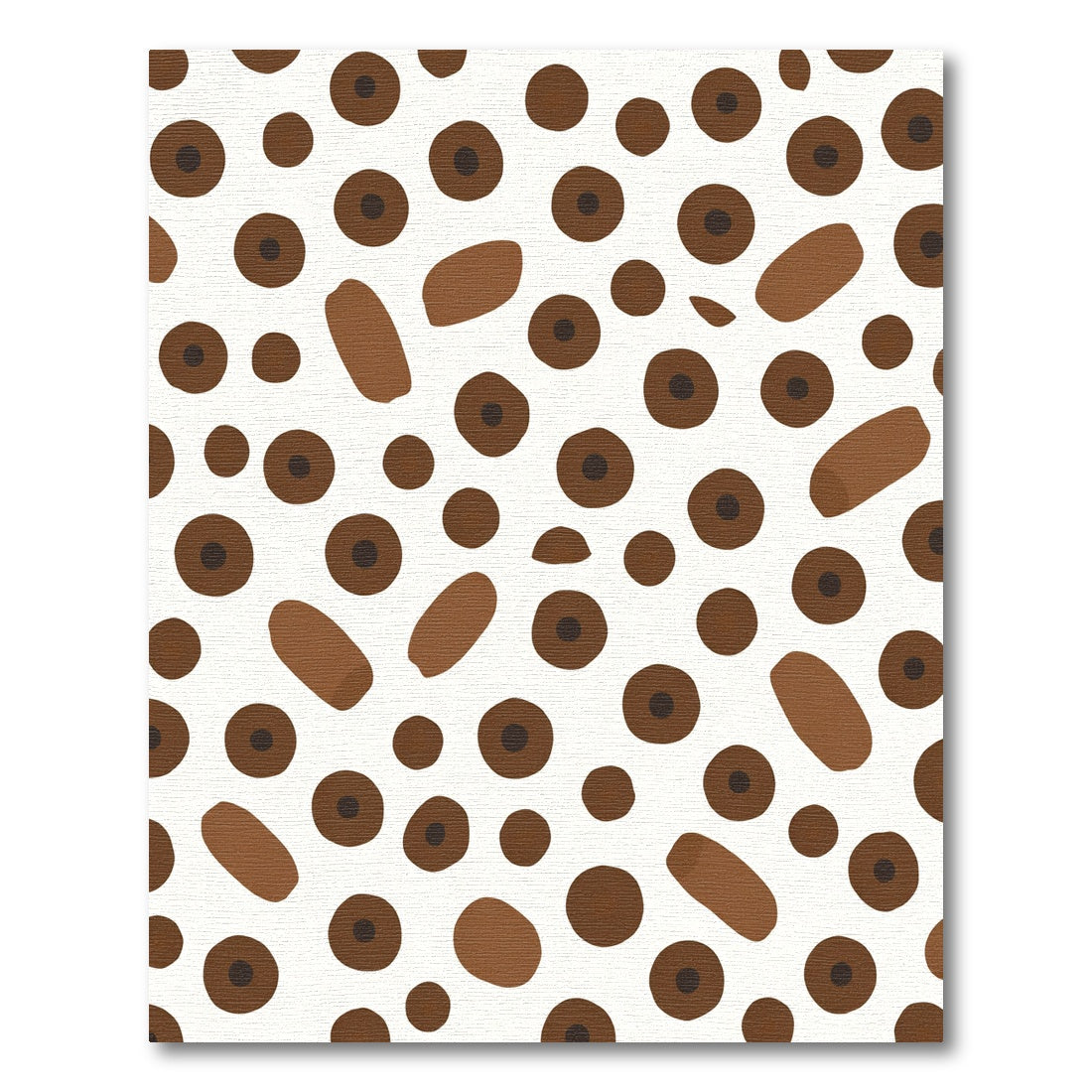 Brown Circles and Ovals Scatter Rug