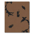 Brown Black Abstract Organic Shapes Rug