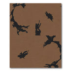 Brown Black Abstract Organic Shapes Rug