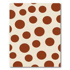 Brown Polka Dot Cream Background Rug