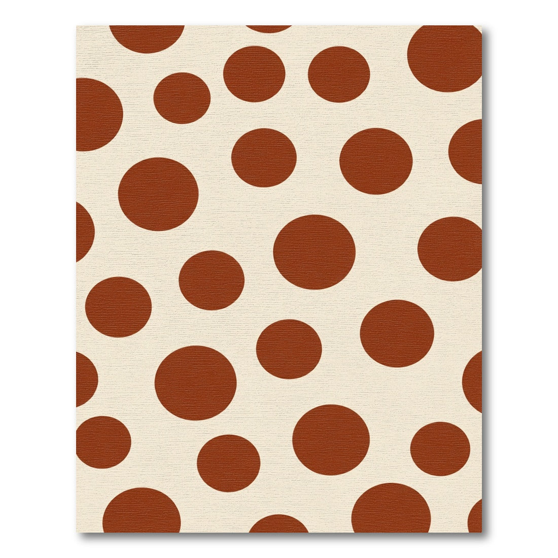 Brown Polka Dot Cream Background Rug