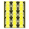 Art Deco Yellow Black Diamond Forms Rug