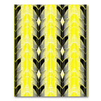 Art Deco Yellow Black Diamond Forms Rug