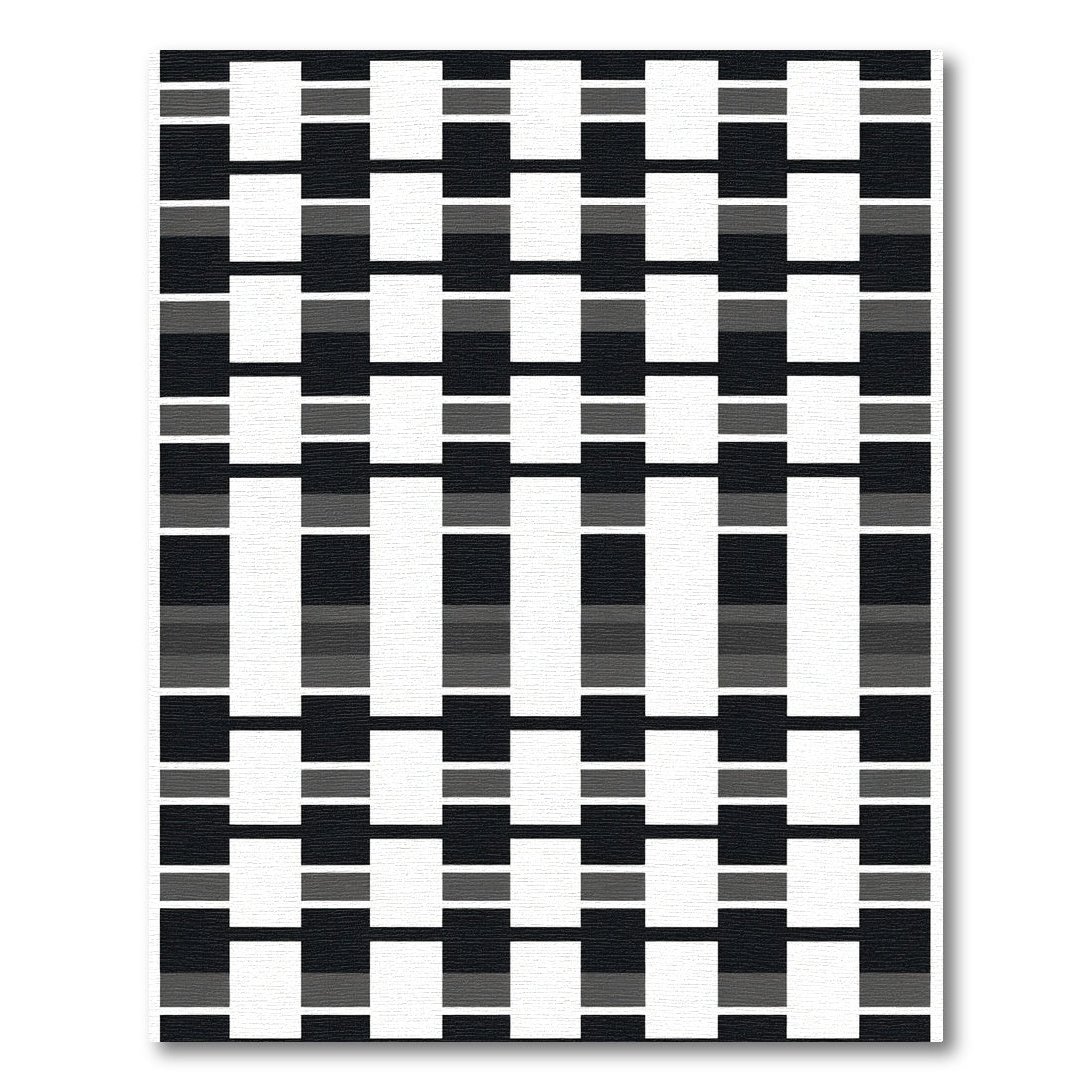 Monochromatic Geometric Block Tonal Rug