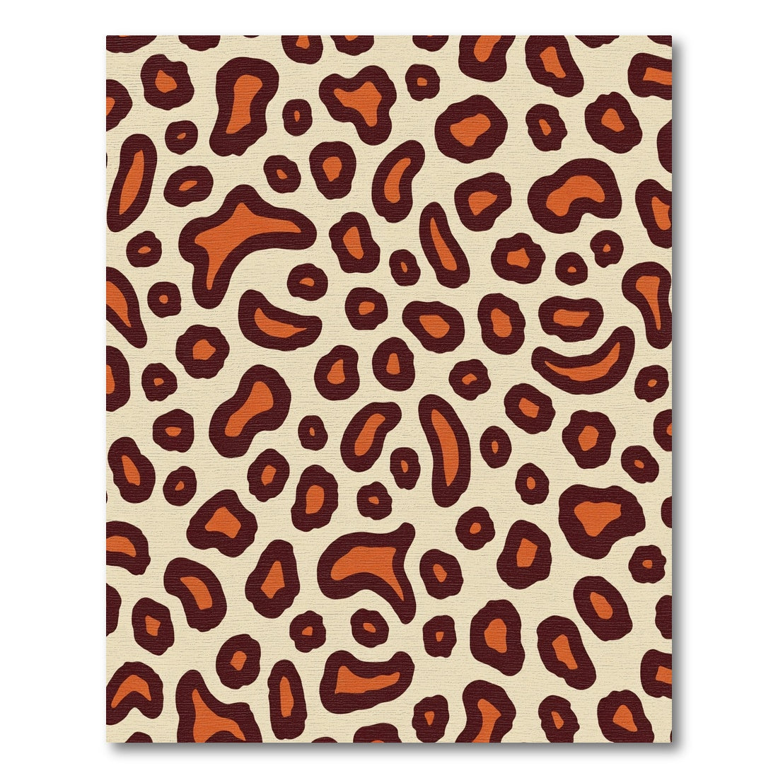 Brown Orange Leopard Animal Spots Rug